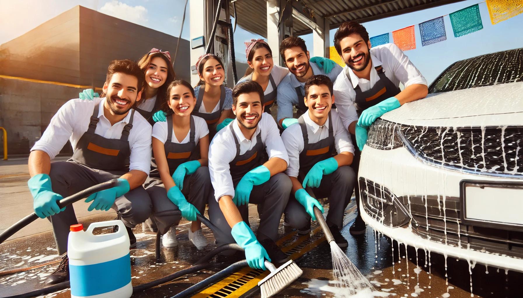 Happy Team at Ortega Carwash